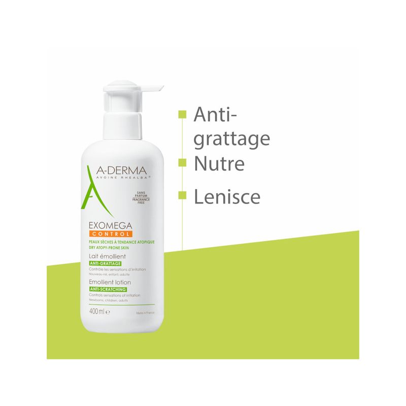 A-Derma Exomega Control latte emolliente per pelle secca e atopica 400ml-4