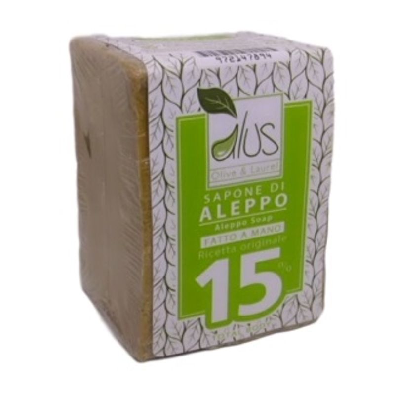 Alus Sapone di Aleppo 15% Olio di Alloro 200g-1