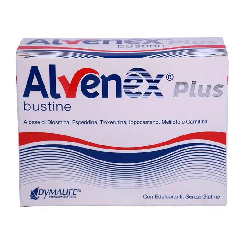 Alvenex Plus per il microcircolo e il drenaggio di liquidi corporei 14 bustine-1