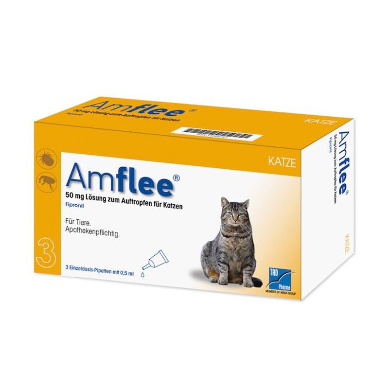Amflee Spot-On Gatti Soluzione 3 Pipette 0,5ml 50mg-1