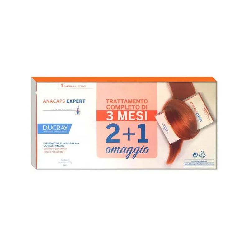 Ducray Anacaps Expert Trio Integratore Alimentare Per Capelli E Unghie 3X30 Capsule-1