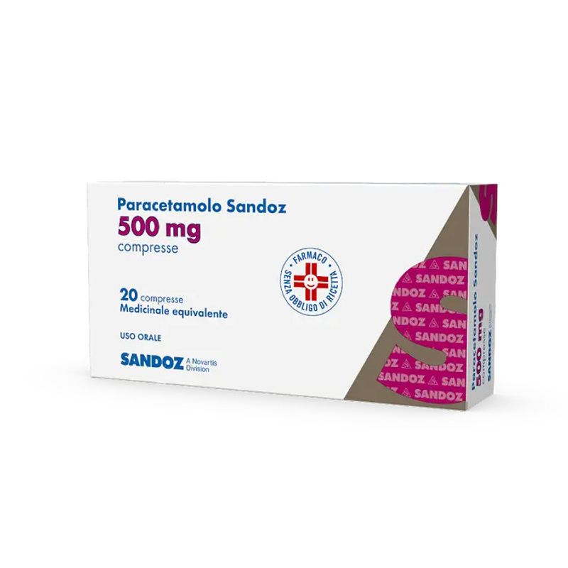 Paracetamolo Sandoz 500mg 20 compresse-1