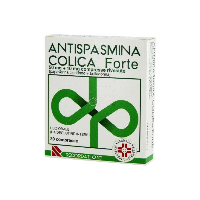 Antispasmina Colica Forte 50mg + 10mg 30 compresse rivestite-2