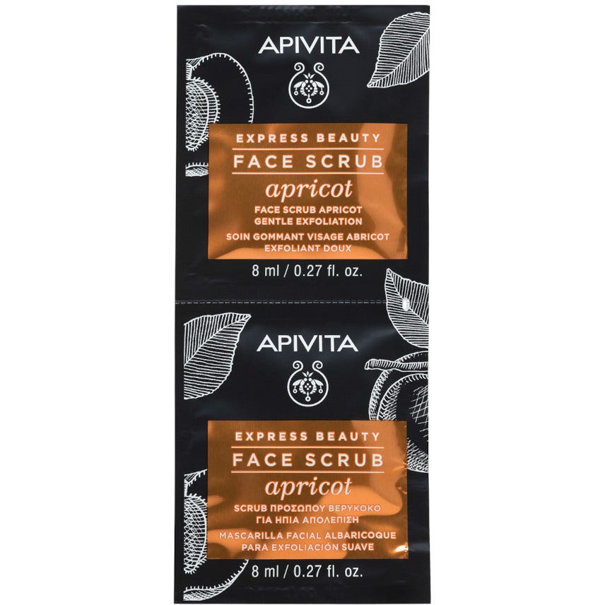 Apivita Express Beauty Scrub Viso Esfoliante Albicocca 2x8ml-1