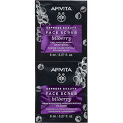 Apivita Express Beauty Scrub Viso Illuminante Mirtillo 2x8ml-1