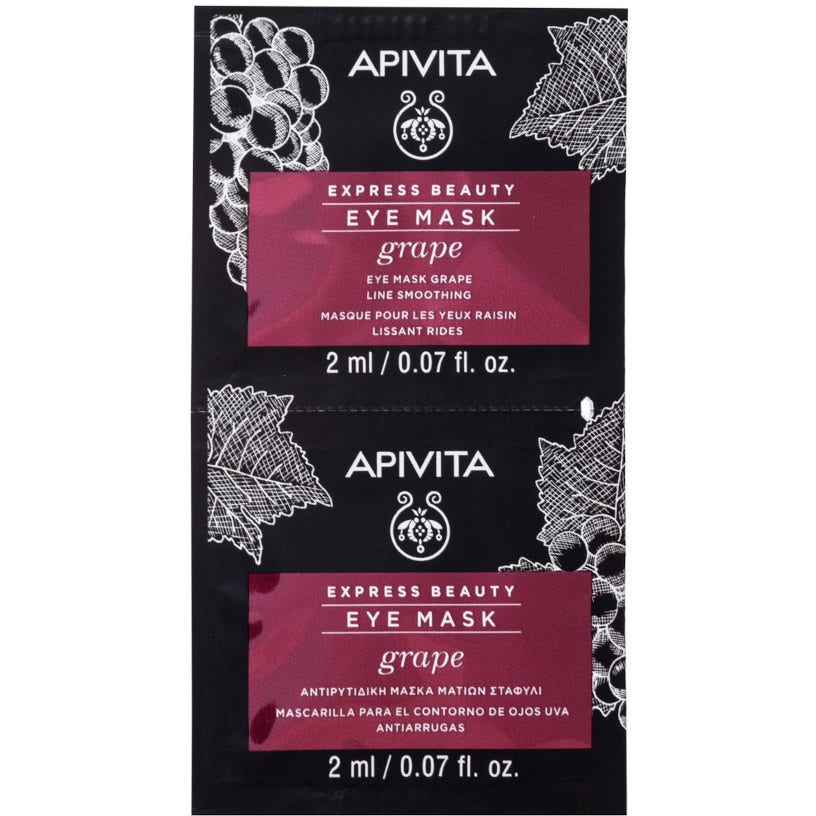Apivita Express Beauty Maschera Occhi Anti-Fatica Uva 2x2ml-1