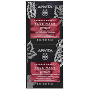 Apivita Express Beauty Maschera Viso Illuminante/Rivitalizzante Uva  2x8ml-1