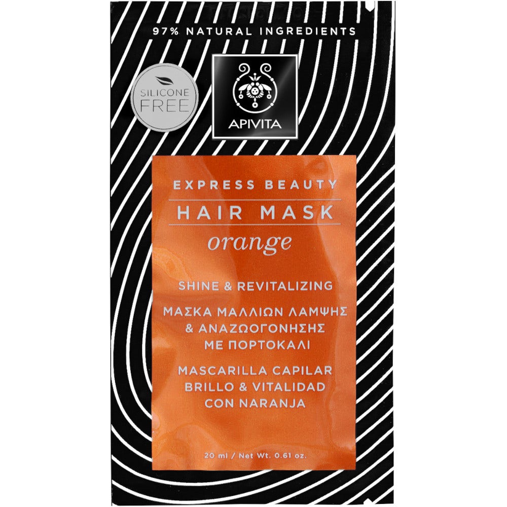 Apivita Express Beauty Maschera Capelli Illuminante/Rivitalizzante Arancia 20ml-1