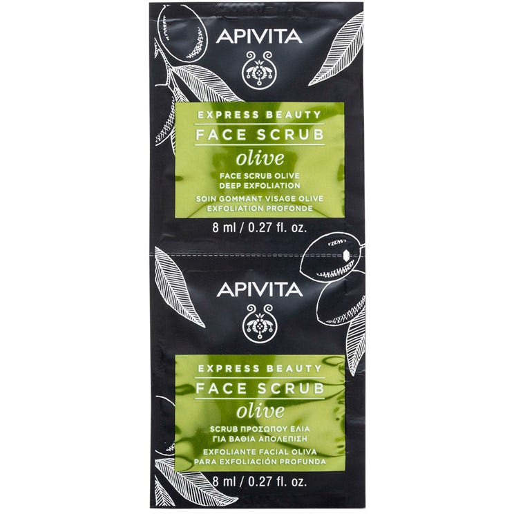 Apivita Express Beauty Scrub Viso Esfoliante Olive 2x8ml-1