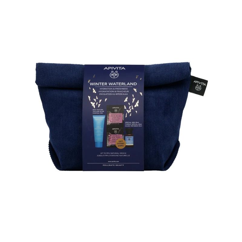 Apivita Cofanetto Aqua Beelicious Crema Comfort Idratante 40ml+Tonico Idratante 20ml+Maschera Argill-2