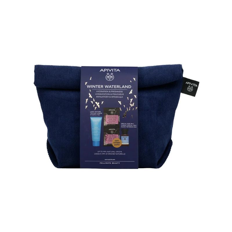 Apivita Cofanetto Aqua Beelicious Gel-Crema Idratante Oil Free 40ml+Tonico Idratante 20ml+Maschera A-2