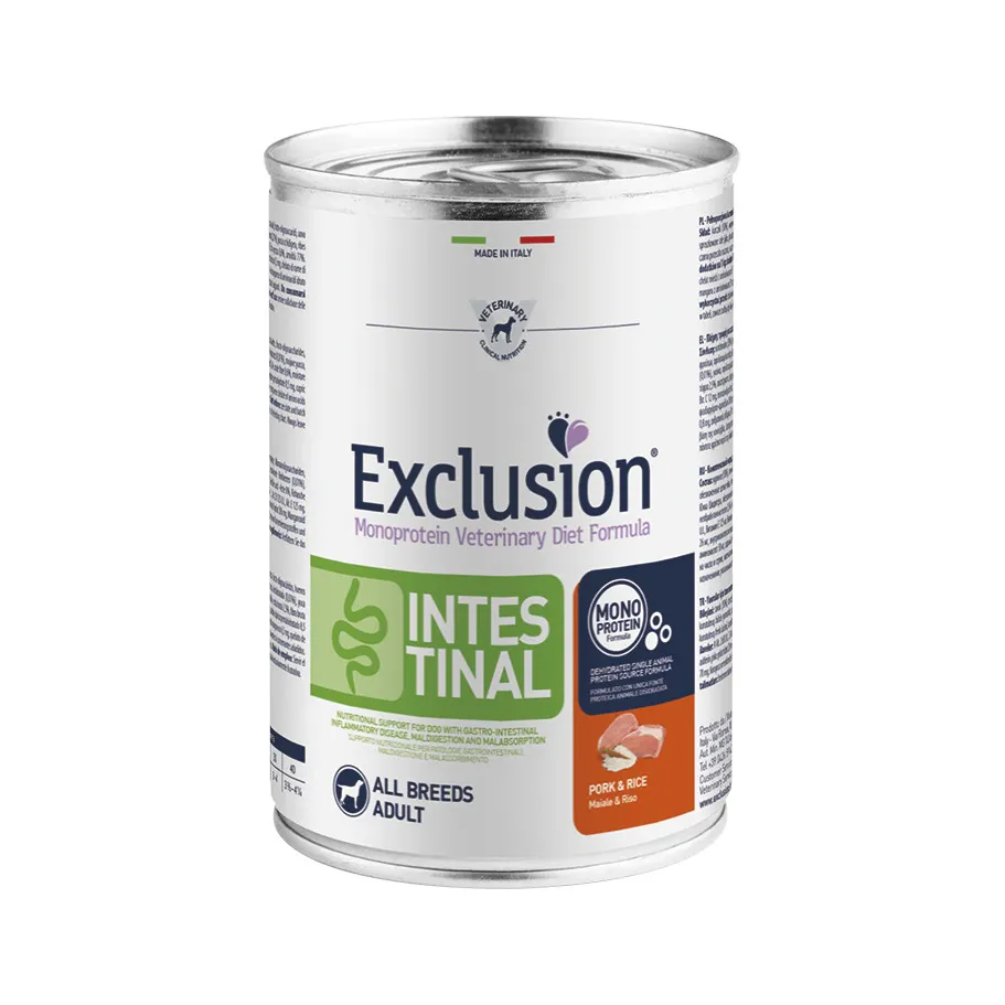 Exclusion Monoprotein Veterinary Diet Formula Intestinal Maiale E Riso Per Cani Adulti 400g-1