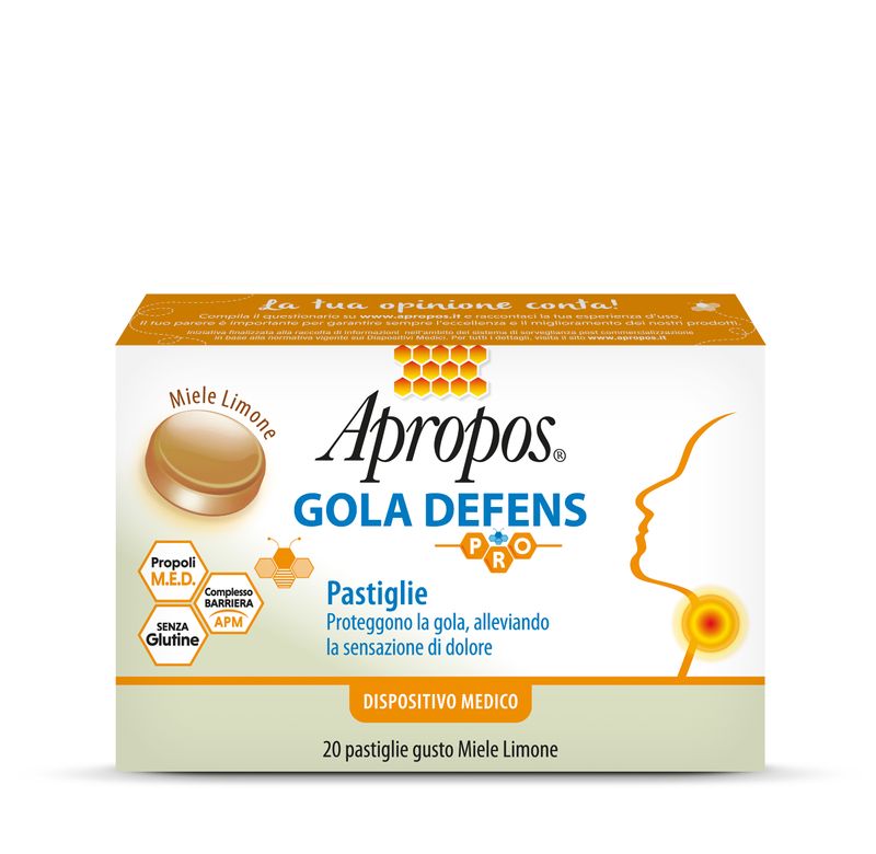 Apropos Gola Defens Pro 20 Pastiglie Miele E Limone-1
