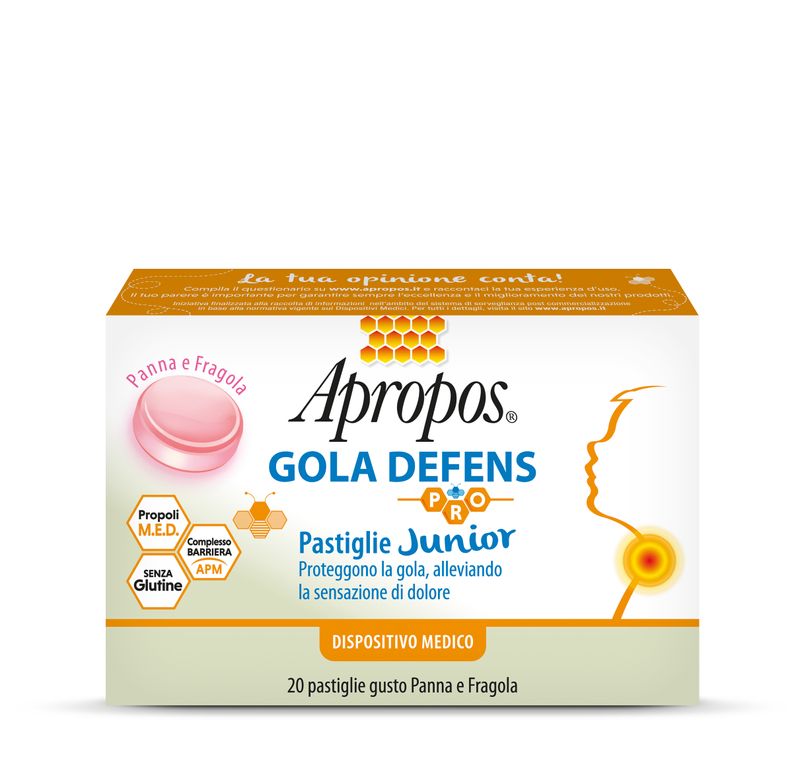 Apropos Gola Defence Pro Junior 20 pastilglie gusto panna e fragola-1