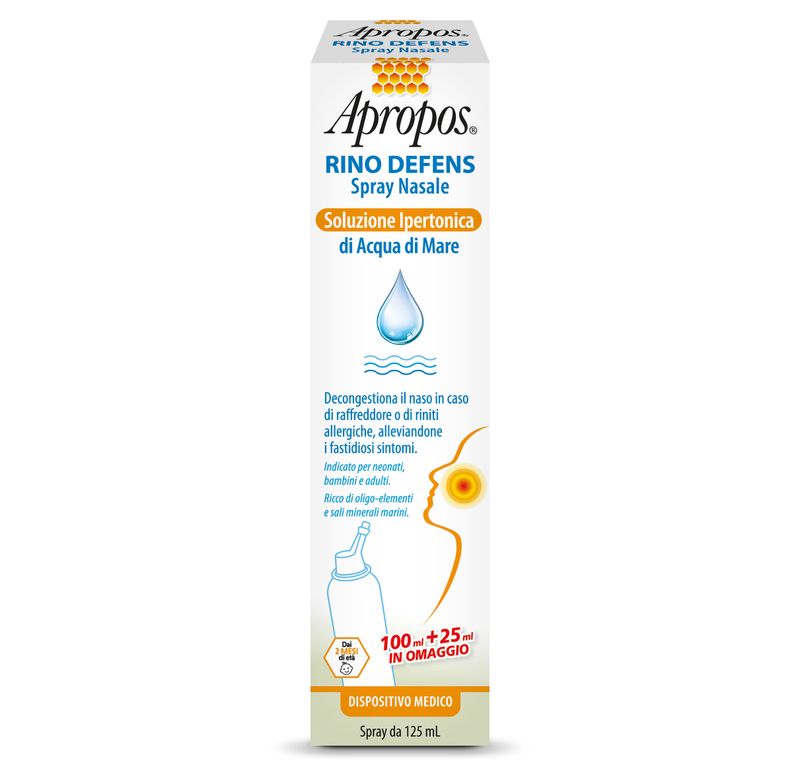 Apropos Rino Defens spray nasale soluzione ipertonica con acqua di mare 100ml + 25ml IN OMAGGIO-1