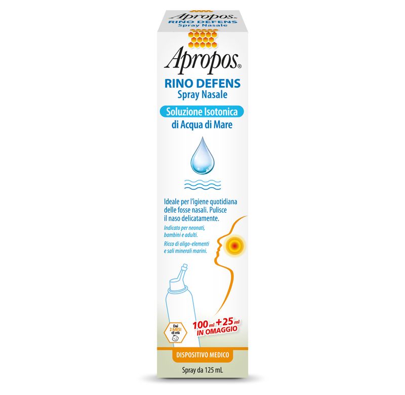 Apropos Rino Defens spray nasale soluzione isotonica con acqua di mare 100ml + 25ml IN OMAGGIO-1