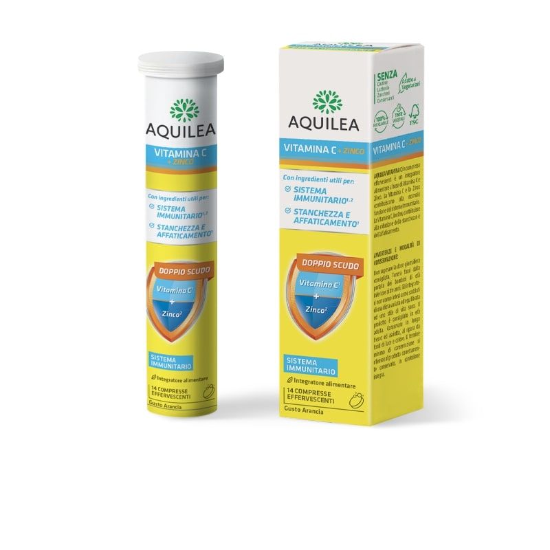 Aquilea Vitamina C 14 compresse effervescenti gusto arancia-1