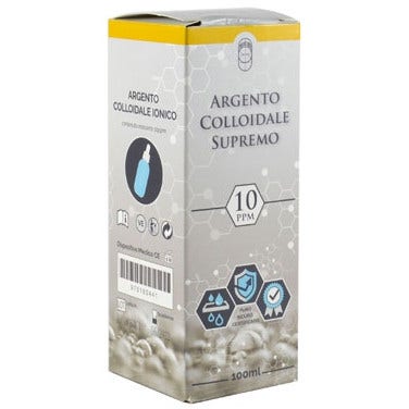 Argento Colloidale Supremo 10PPM Certificato Con Contagocce 100ml-1