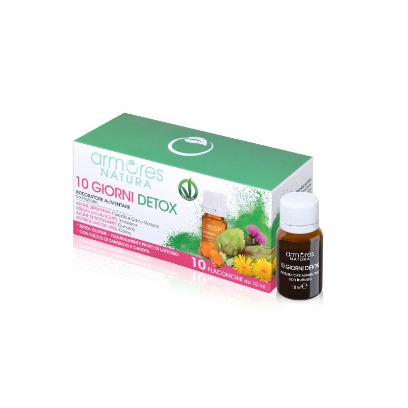 Armores Natura 10 giorni Detox Integratore alimentare depurativo 10 flaconcini da 10ml-1