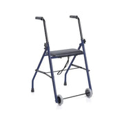 Rollator Mopedia Pieghevole Acciaio 2 Ruote 2 Puntali Con Seduta RP682-1