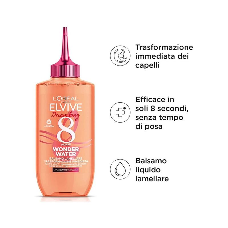 L'Oréal Paris Elvive Wonder Water Dream Long Balsamo Liquido Lamellare 200ml-2