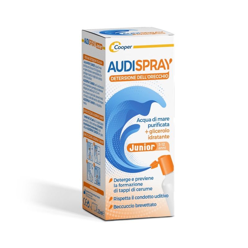 Audispray Junior igiene auricolare spray acqua di mare ipertonica-2