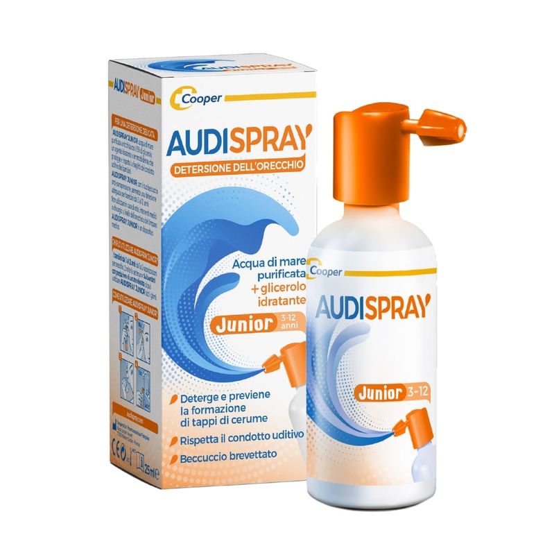Audispray Junior igiene auricolare spray acqua di mare ipertonica-3