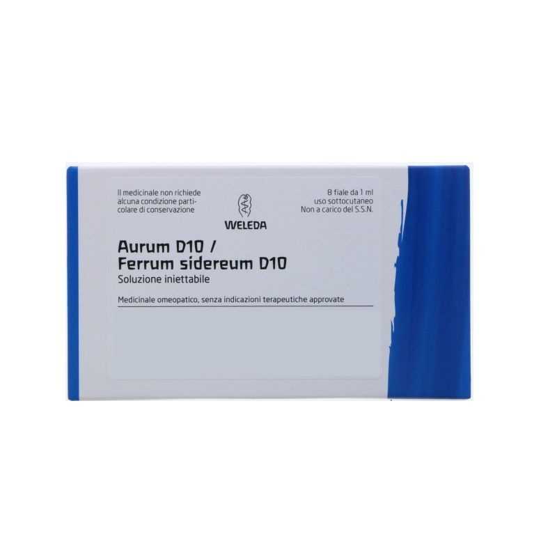 Weleda Aurum/Ferrum Sider D10 Medicinale Omeopatico 8 Fiale-1