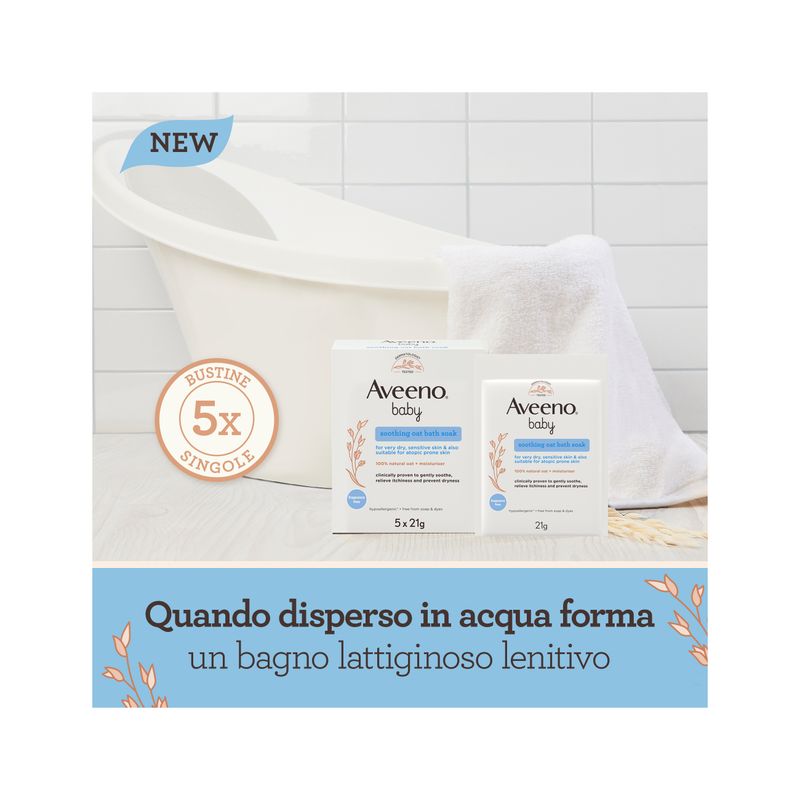 Aveeno Baby Colloidal Polvere Bagno 5x21g-2