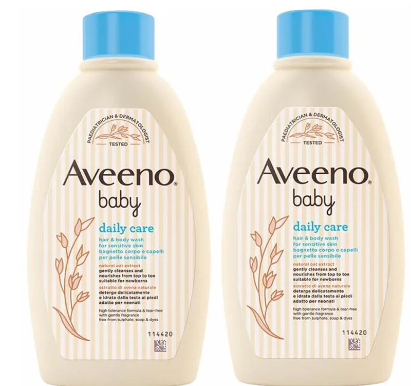 Aveeno Baby Daily Care bagnetto corpo e capelli bipack 2x250ml-1