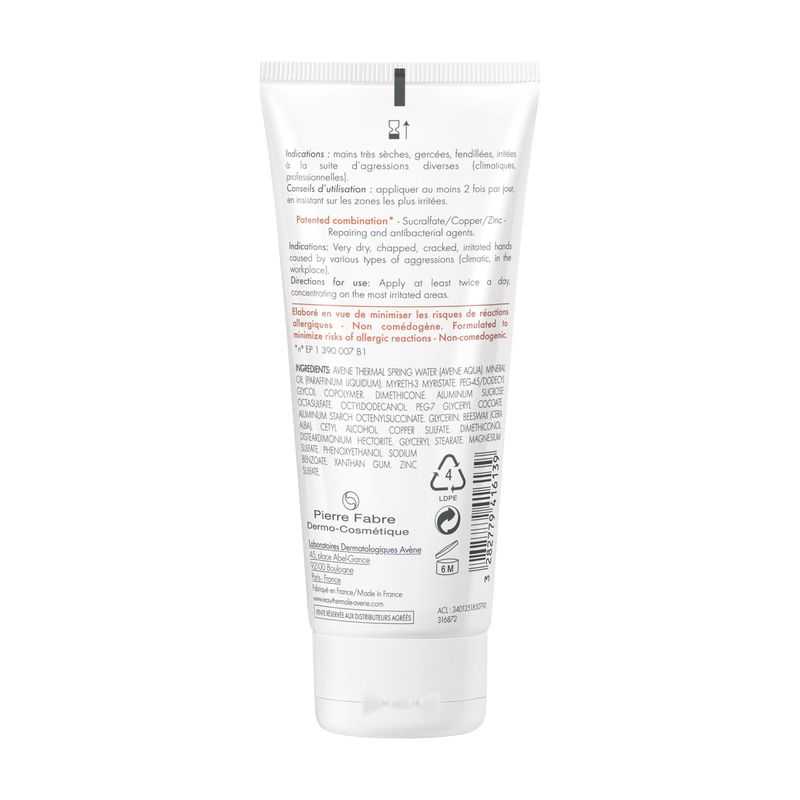 Avene Cicalfate Crema mani ristrutturante barriera 100ml-2