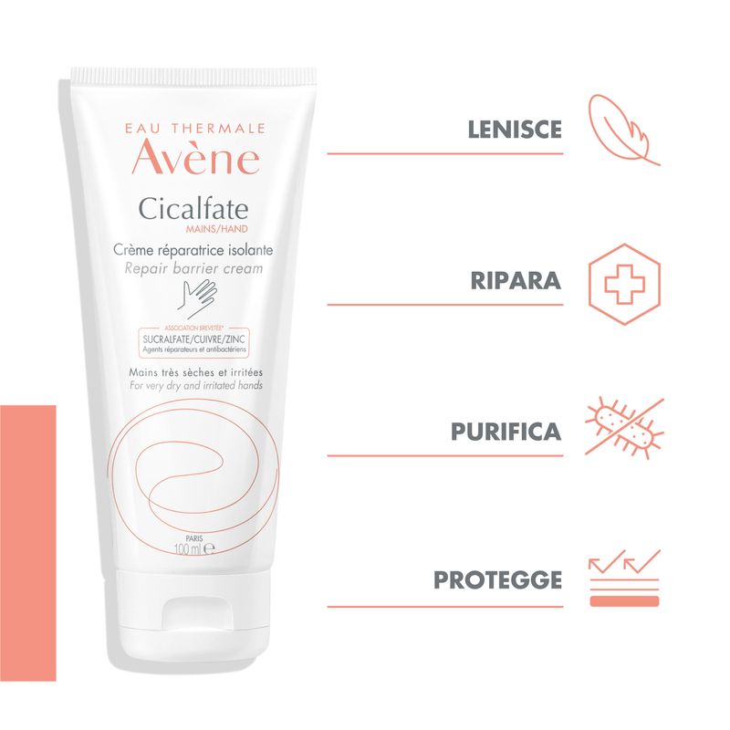 Avene Cicalfate Crema mani ristrutturante barriera 100ml-3