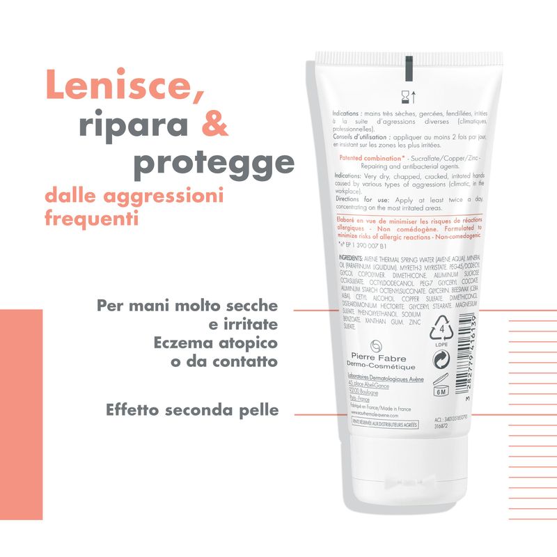 Avene Cicalfate Crema mani ristrutturante barriera 100ml-4