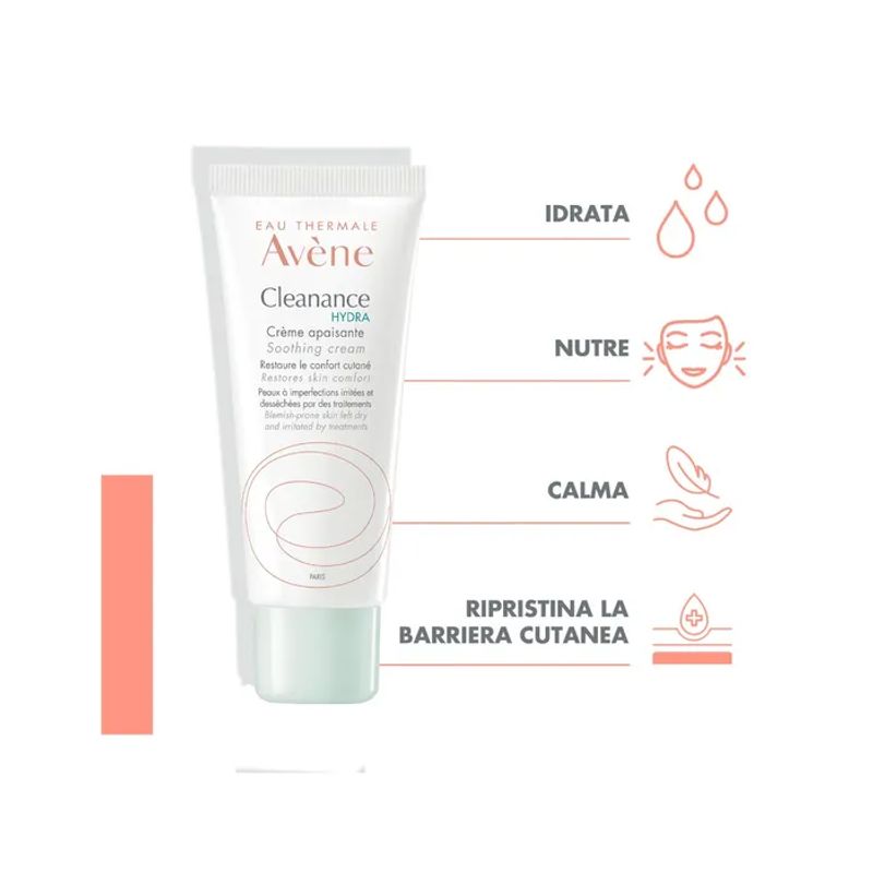Avene Cleanance Hydra Crema lenitiva pelle grassa 40ml-3