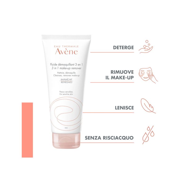 Avène Latte Struccante 3 in 1 deterge strucca e lenisce viso e occhi 200ml-3
