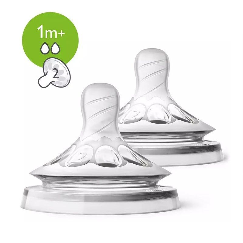 Avent Classic Tettarelle 2 Fori flusso lento 2 pezzi-1