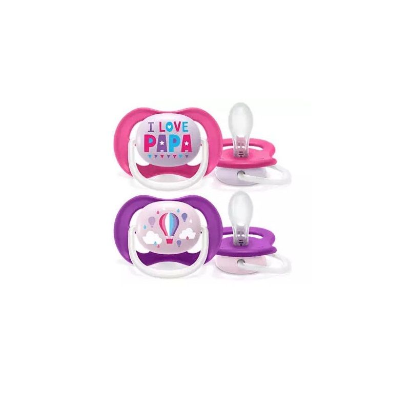 Philips Avent Ultra Air Papa succhietto bambina 6-18 mesi 2 pezzi-1