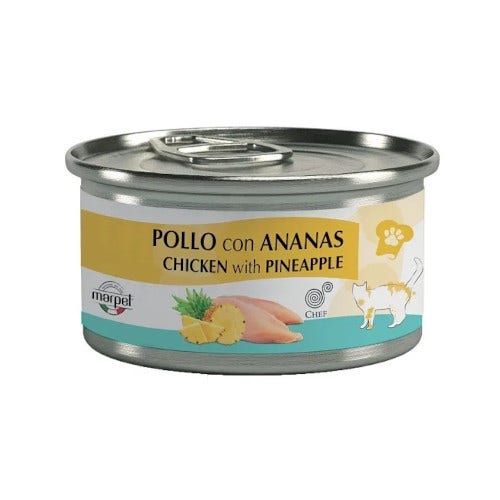 Marpet Chef Pollo E Ananas Cibo Umido Per Gatti Adulti Lattina 80g-1