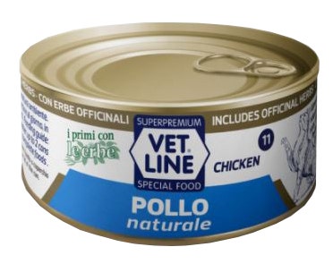 Vet Line Gatto Pollo Lattina 70gr-1
