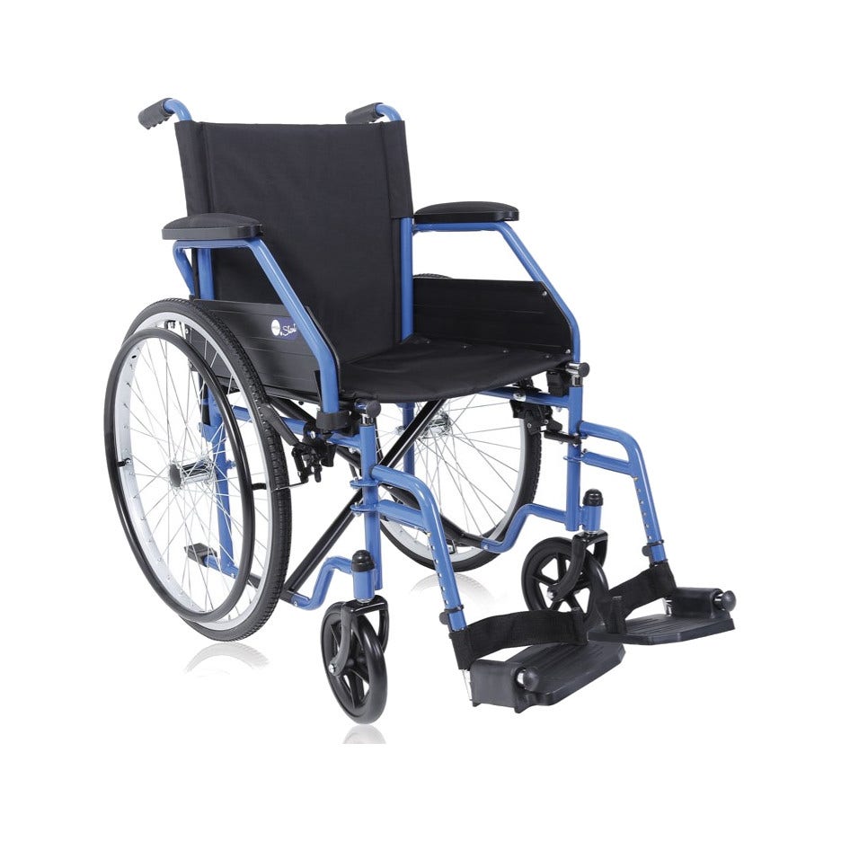 Moretti Ardea Start Carrozzina Pieghevole Ad Autospinta Seduta 46cm Blu CP100B-46-1