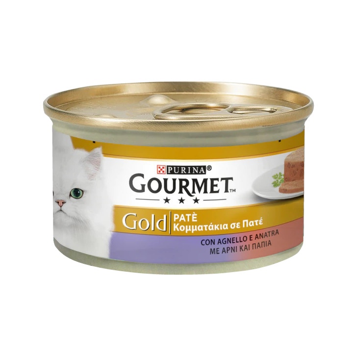Purina Gourmet Gold PatÃ¨ Con Agnello E Anatra Per Gatti Lattina 85g-1