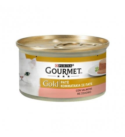 Purina Gourmet Gold PatÃ© Con Salmone Per Gatti Lattina 85g-1