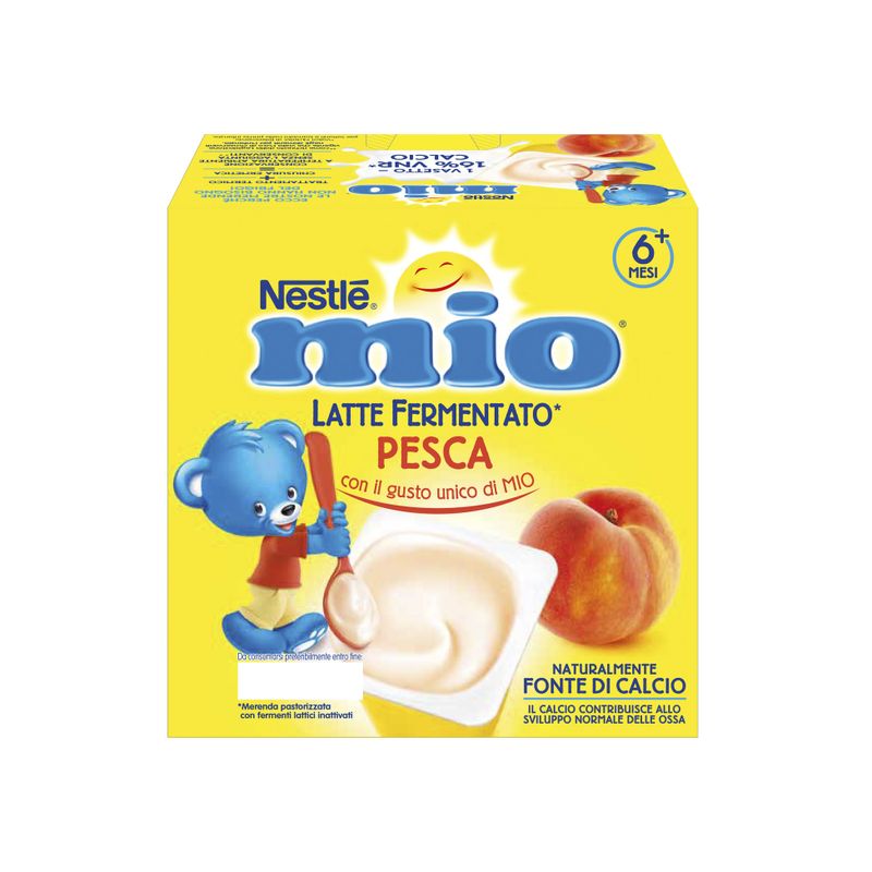 Nestlè Mio Merenda Latte Fermentato Pesca 4x100g 6 Mesi-1