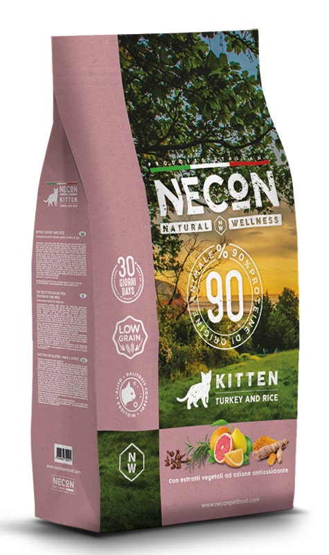 Necon Natural Wellness Kitten Crocchette Tacchino E Riso Gattini Sacco 1,5kg-1