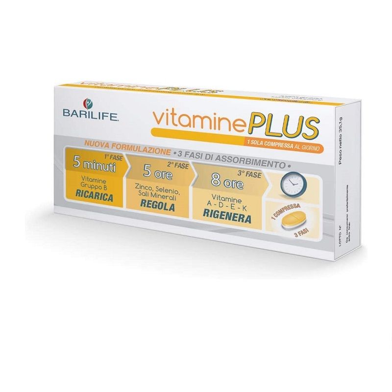Barilife Vitamine Plus integratore multivitaminico 30 compresse-1