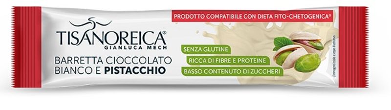 Tisanoreica T-Smart barretta gusto cioccolato bianco e pistacchio 35g-1