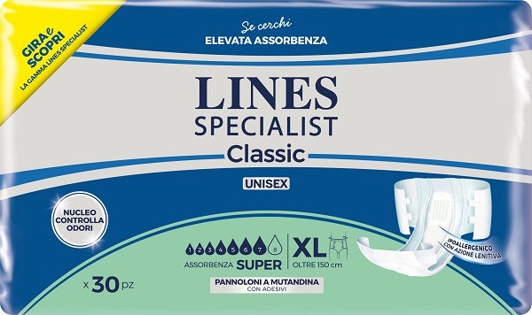 Pannolone a Mutanda Lines Specialist Classic Super pm xl 30 Pezzi-1
