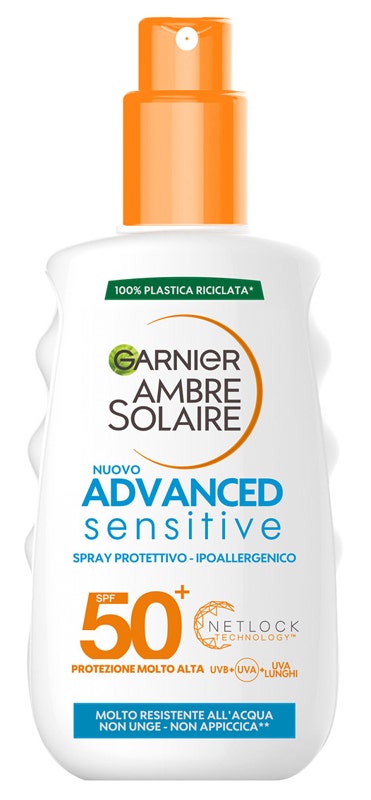 Garnier Ambre Solaire Advance Sensitive Spray Protettivo Adulti 200ml SPF50+-1