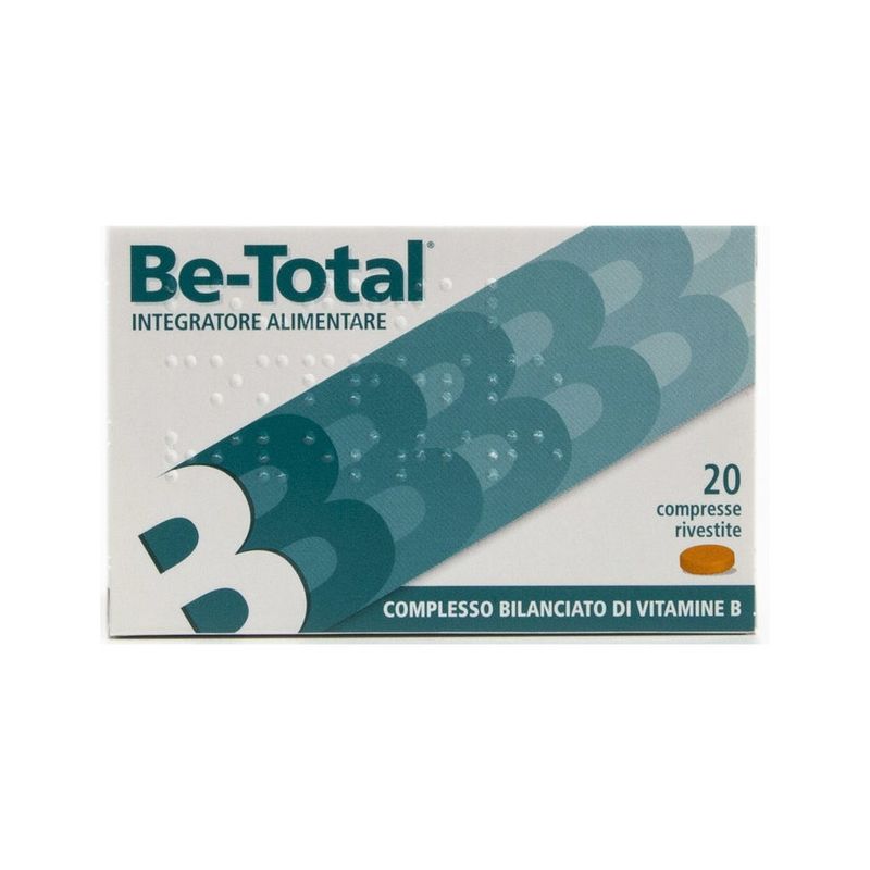Be-Total Integratore Alimentare Vitamina B/B3/B12 Acido Folico Energia Per Adulti 20 Compresse-1