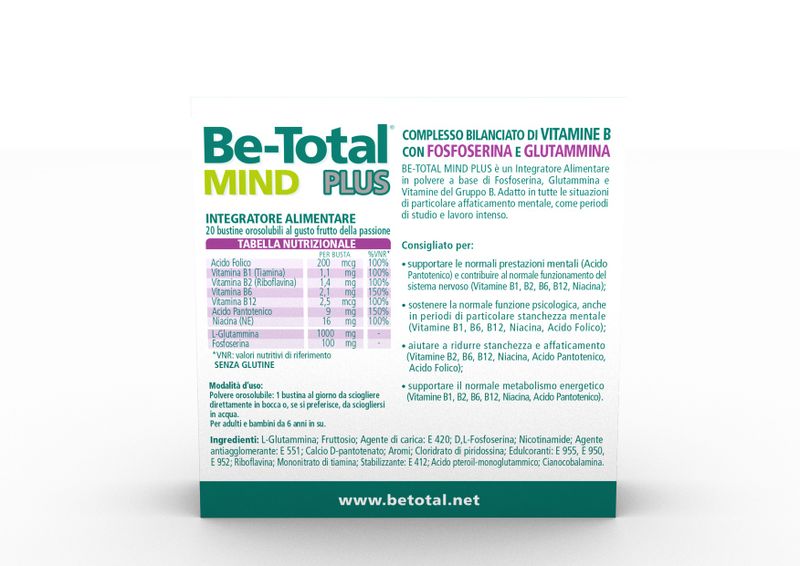 Be-Total Mind Plus Integrazione Vitamina B e Fosfoserina 20 Bustine-2